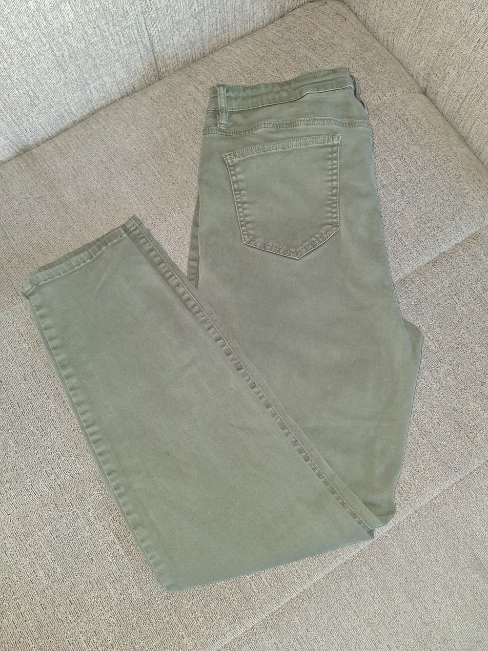 Womens Buffalo David Bitton Slim Straight Jeans in Olive Green Sz 12